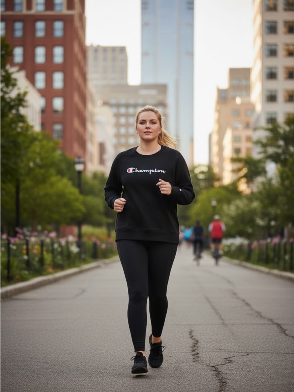 Champion PowerBlend Sweatshirt (Women’s Plus 1X) - Picture 7 of 12